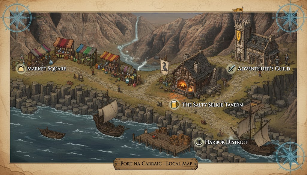 Port na Carraig Local Map